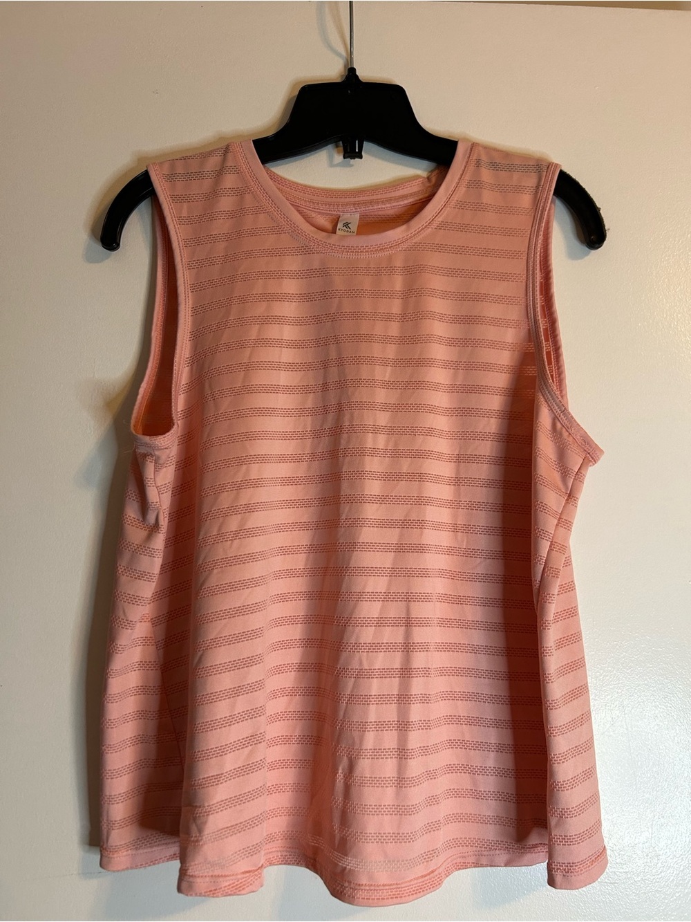 Kyodan Peach Striped Sleeveless Sporty Tank Top Size M